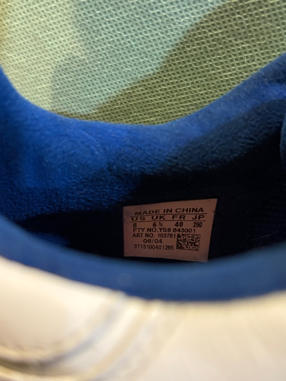 Adidas Respect M.E. Missy Elliott Sneakers White Blue Y2K Women’s SZ 8 - Picture 9 of 12